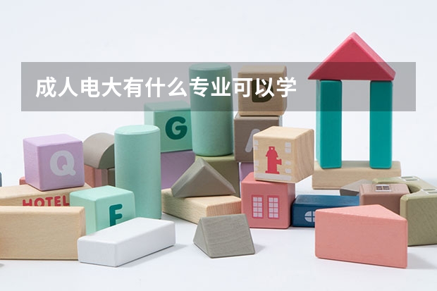 成人電大有什么專業可以學