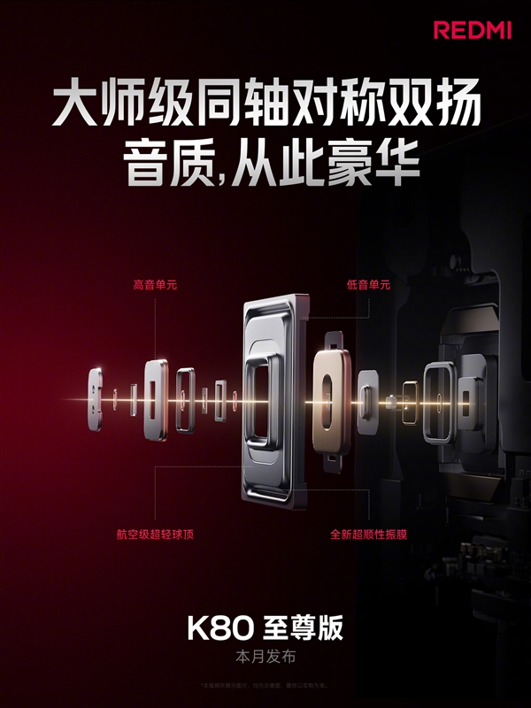 REDMI史上豪華！K80至尊版搭載行業(yè)首款大師級同軸對稱雙揚