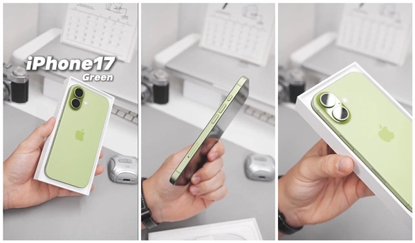 iPhone 17綠色機(jī)模開(kāi)箱：清新配色 一眼種草